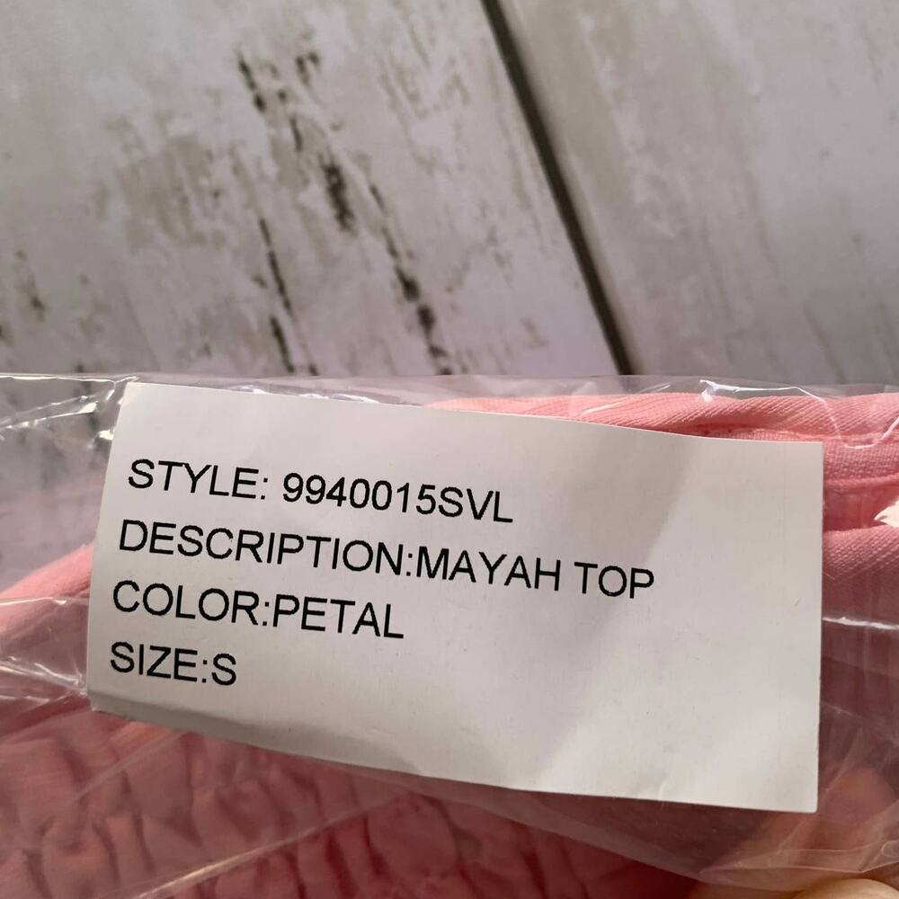 NWT Ronny Kobo Mayah Bandeau Crop Top in Petal Pink - Picture 7 of 8